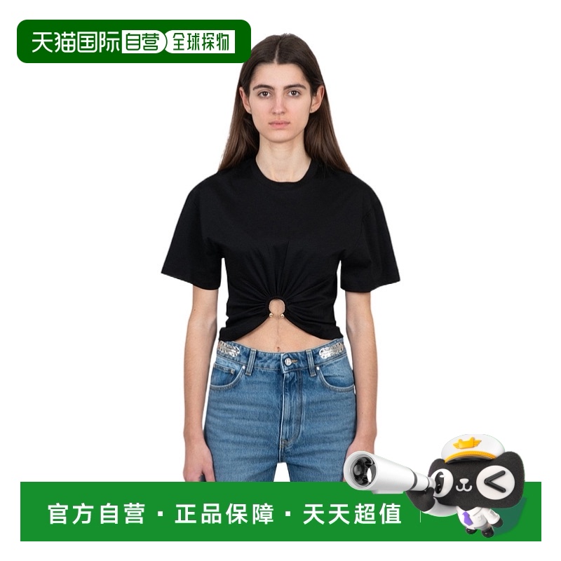 香港直邮Paco Rabanne 女士 圆领T恤 23AJT0539C00485短袖