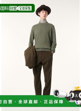 自营欧洲直邮Loro Piana 男士绿色婴儿羊绒毛衣