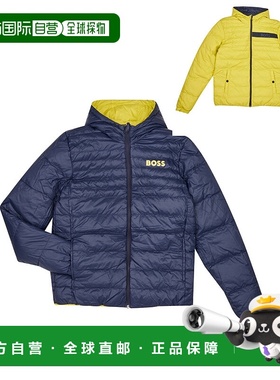 欧洲直邮BOSS 男孩 J26487-616 羽绒服 海蓝色