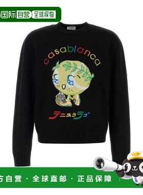 1h可退 香港直邮Casablanca 男士 黑色羊毛毛衣 MAW25KW109901KAW