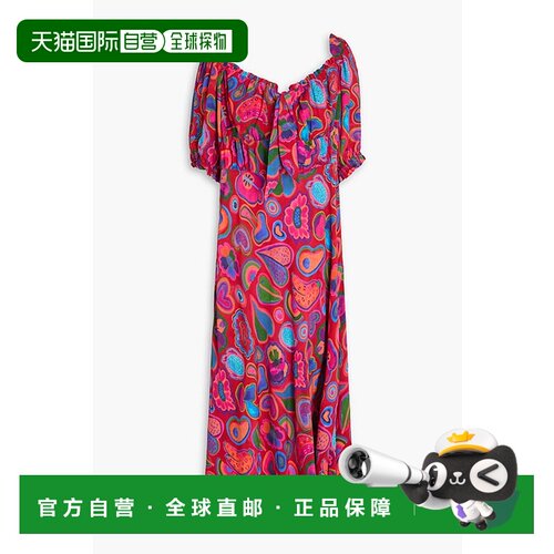 1h可退 香港直邮FARM RIO 女士 Lisa 印花绉纱中长连衣裙 304569L