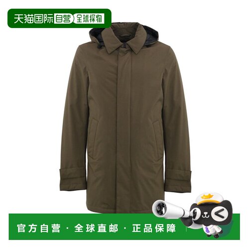 1h可退 香港直邮Herno 男士 连帽羽绒服 PI001242U12840 green绿