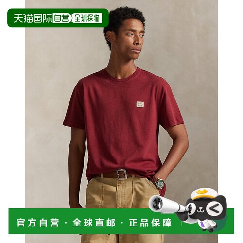 自营欧洲直邮Ralph Lauren拉夫劳伦 Polo Country男士红色棉质T恤