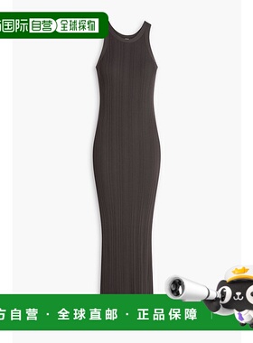 香港直邮TOTÊME 女士 罗纹针织长款连衣裙 242WRD2305YA0076ANTHR