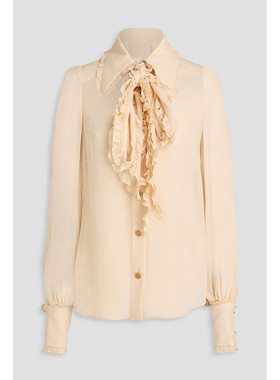 1h可退 香港直邮ZIMMERMANN 女士 蝴蝶结乔其纱衬衫 4022TS251MAC