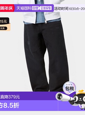 自营欧洲直邮Carhartt WIP Brandon男士黑色宽松直筒棉裤子长裤