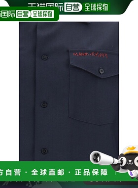 欧洲直邮MARNI 男士衬衫CUMU0310S0TW83900B99羊毛男装