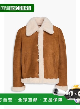 1h可退 香港直邮Maje 女士 毛羊皮夹克 MFPOU01245CAMEL brown棕