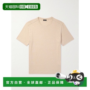 亚麻针织T恤 男士 RUD376A7D783N03 杰尼亚 香港直邮zegna