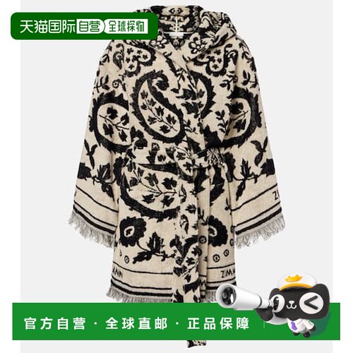 1h可退 香港直邮ZIMMERMANN 女士 Wanderlust 棉质厚绒布裹式睡袍