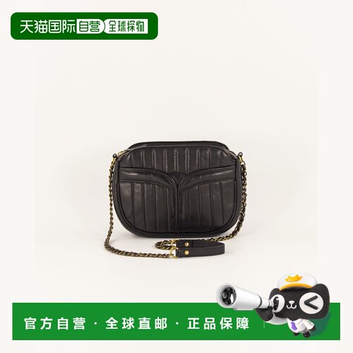 自营欧洲直邮Sessun思溯 Divine女士黑色羊皮革绗缝链条包