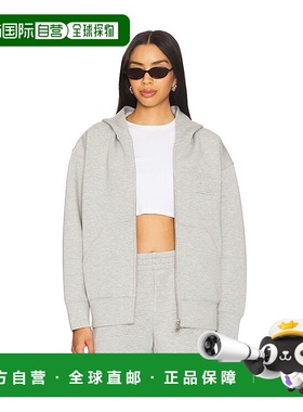 1h可退 香港直邮ANINE BING 女士 灰色 Bond Zip Up Framed Monog