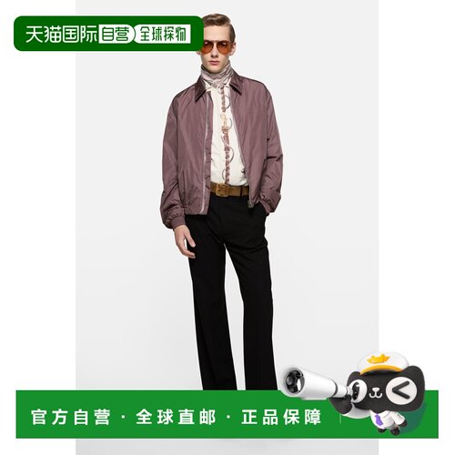 自营欧洲直邮Acne Studios 男士丁香紫尼龙轻质徽标夹克
