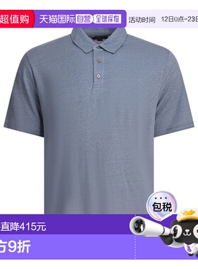 1h可退 香港直邮VINCE 男士 亚麻Polo衫 M92369595A396CABLIGHTBL