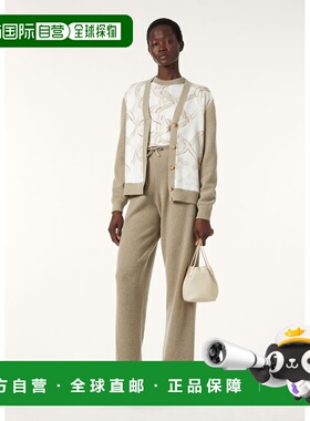 自营欧洲直邮Loro Piana 女士灰色/白色羊绒毛衣