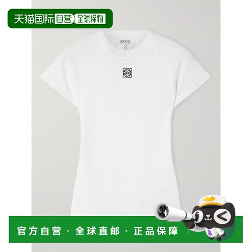 香港直邮1h可退 LOEWE 罗意威 女士 Anagram刺绣小号修身T恤 S359