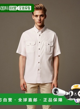 【99新未使用】香港直邮Prada 翻领短袖衬衫 UCS44710IV普拉达