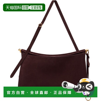 1h可退 香港直邮alaia 女士 酒红色 Le Click Pocket 35 单肩包 A