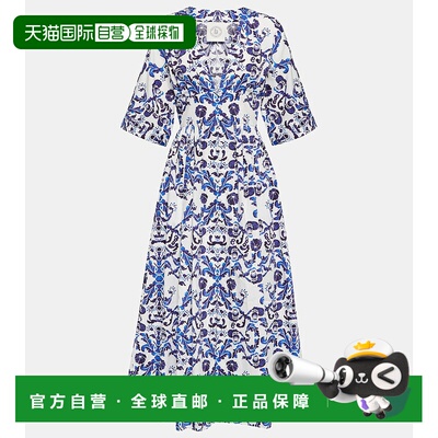 1h可退 香港直邮EMILIA WICKSTEAD 女士 Elowen 印花棉质长款连衣
