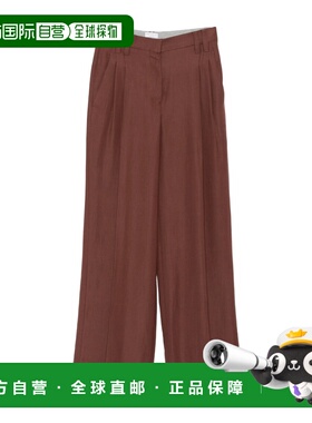 香港直邮Brunello Cucinelli 褶裥休闲裤 MH126P9155亚麻阔腿裤