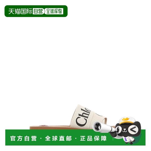 1h可退 香港直邮Chloe 蔻依 女士 Woody logo印花凉鞋 C22U188Z3