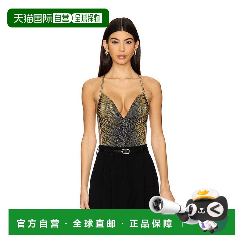 香港直邮NORMA KAMALI 诺玛 卡玛丽 女士 Mio 蝴蝶斑纹连体衣 KK4