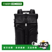 Bravo男士 自营欧洲直邮Tumi途明 Alpha 黑色皮革拉链开合双肩包