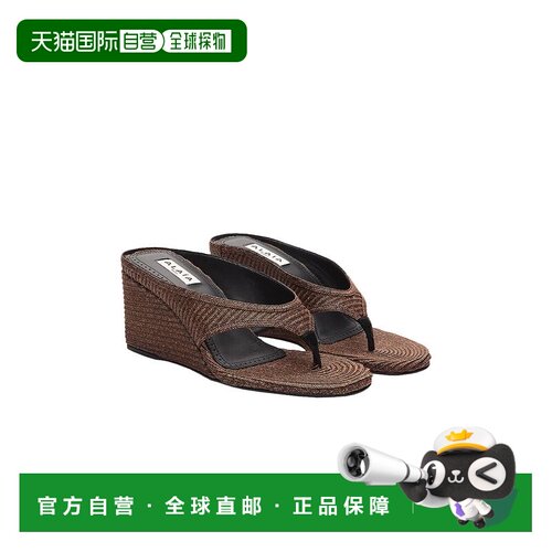 1h可退 美国直邮alaia 女士 Cube 坡跟夹趾凉鞋 AA3M105TK054