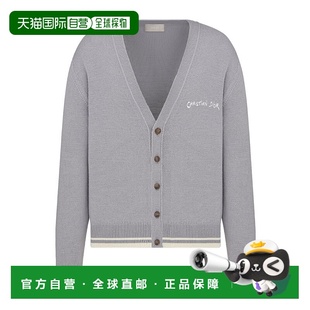 Men迪奥羊毛长袖 徽标细节针织开衫 24FW 香港直邮DIOR