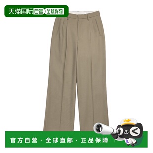 香港直邮Ami Paris 直筒休闲裤 FTR508WV0026.羊毛阔腿裤直筒裤
