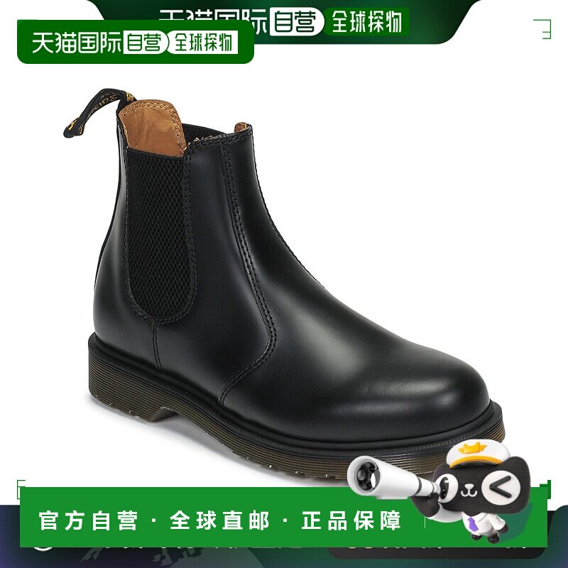 dr. martens 女士黑色光面皮革短筒时尚休闲百搭切尔西靴靴子