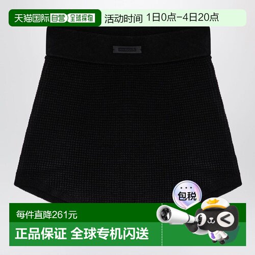 1h可退 香港直邮essentials fear of god 女士 黑色蜂巢纹短裤 19