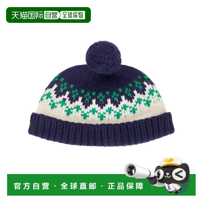 香港直邮Miu Miu 缪缪 男士 Fairisle 羊毛小便帽 5HC489帽子