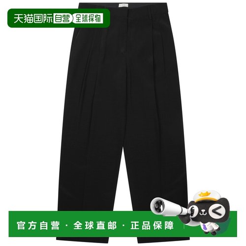 1h可退 香港直邮toteme 女士 双褶直筒裤子 252WRB0289FB0378BLAC