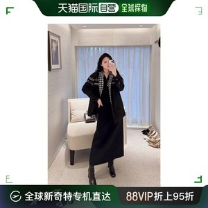 香港直邮DIORChristian Dior  黑色千鸟格双面外套 217C35A   286