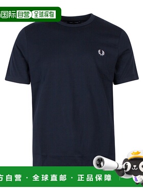香港直邮Fred Perry 黑色徽标短袖T恤 FPM3519608