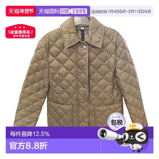 欧洲直邮自营BURBERRY博柏利女士贴袋按扣开襟舒适日常棉服