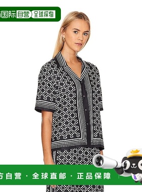 1h可退 香港直邮Simkhai 女士 Koda 系扣衬衫 2252152SW black黑