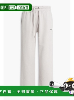 香港直邮off-white 男士 Pixel French 印花棉质厚绒布运动裤 44M