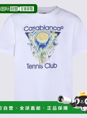 香港直邮Casablanca 男士 and Polos T恤白色上衣 MSP26JTS001