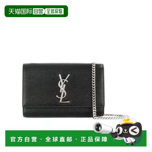 1h可退 香港直邮女士 KATE 黑色徽标单肩包 25FW