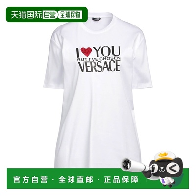 1h可退 香港直邮versace 范思哲 女士 T恤 white白色 舒适时尚