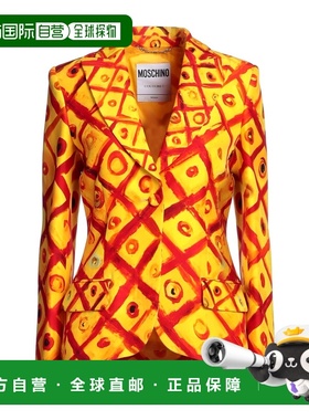 香港直邮Moschino 莫斯奇诺 女士 西装外套 yellow黄色 舒适时尚