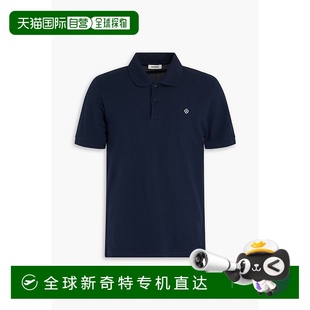 SHPTS01242MARINE 1h可退 香港直邮Sandro 男士 棉质凸纹布Polo衫
