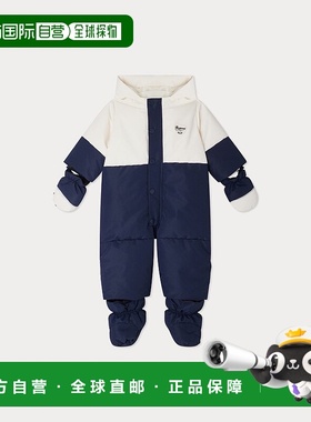 欧洲直邮Bonpoint小樱桃 Jo男婴白色深蓝色连体外套羽绒