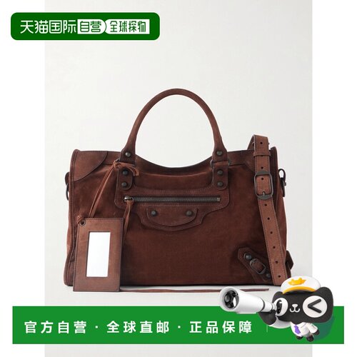 1h可退 香港直邮Balenciaga 巴黎世家 女士 Le City 中号绒面革肩