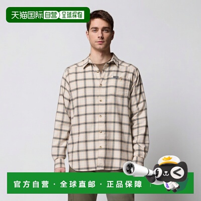 自营欧洲直邮Columbia 男士 Cornell Woods™ 燕麦白格纹法兰绒衬