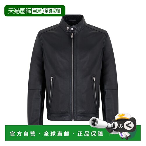 欧洲直邮BOSS 男士皮衣 50564586001 AW2026 黑色 Leather jacket