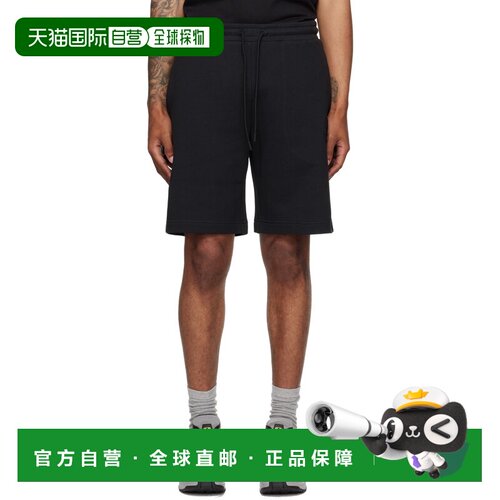 1h可退 香港直邮Moncler 盟可睐 男士 黑色 Logo Patch Cotton 短