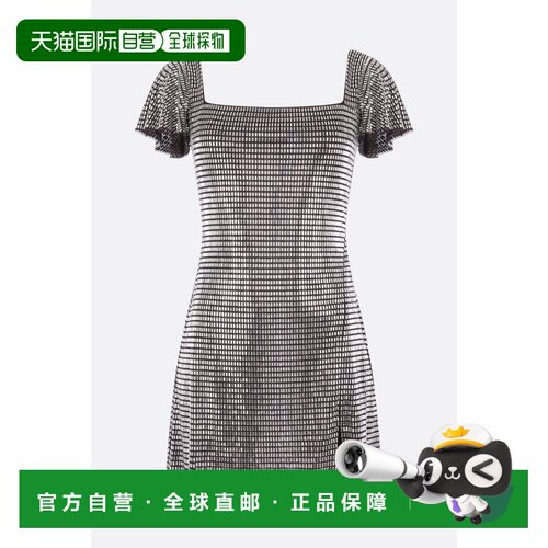 香港直邮Self-Portrait 女士 人造钻石网纱迷你连衣裙 AW26165SGR